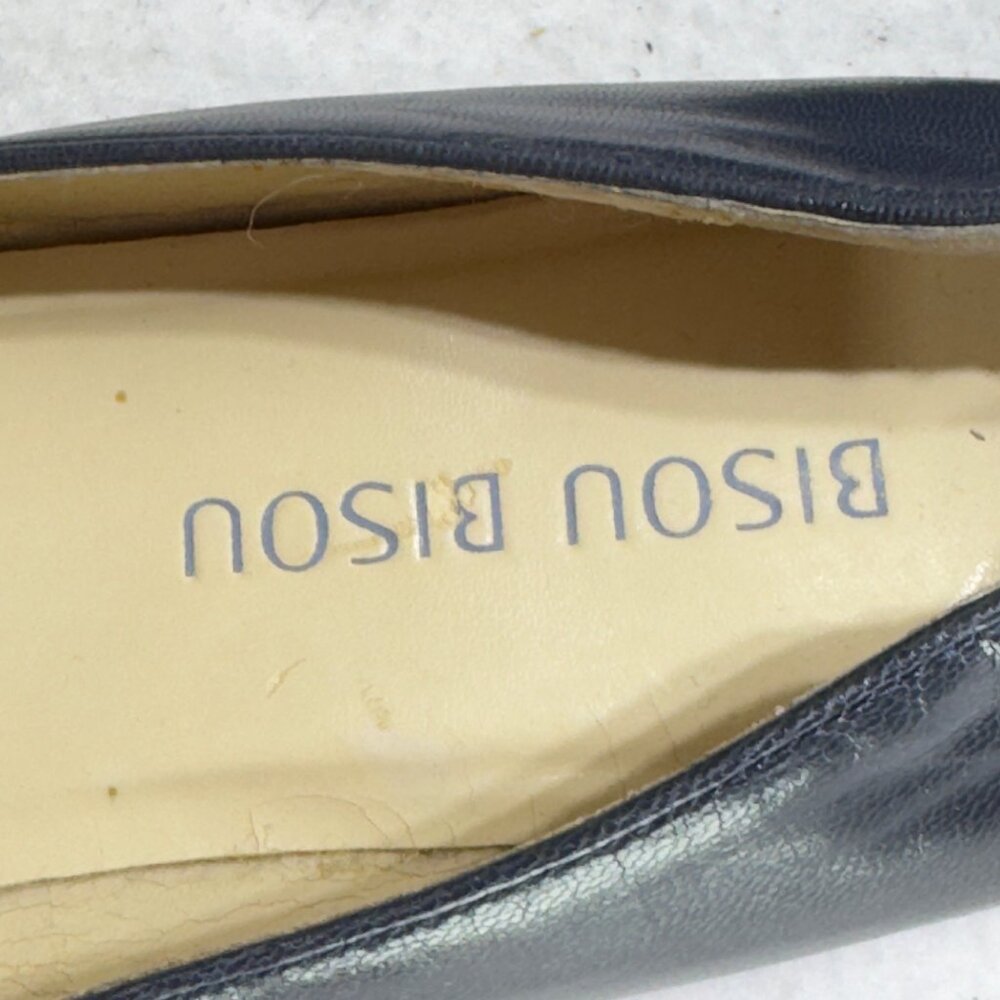 BISOU BISOU Dutch Navy Loafers Women's Leather Fringed Vamp Size 7.5N - Picture 9 of 13